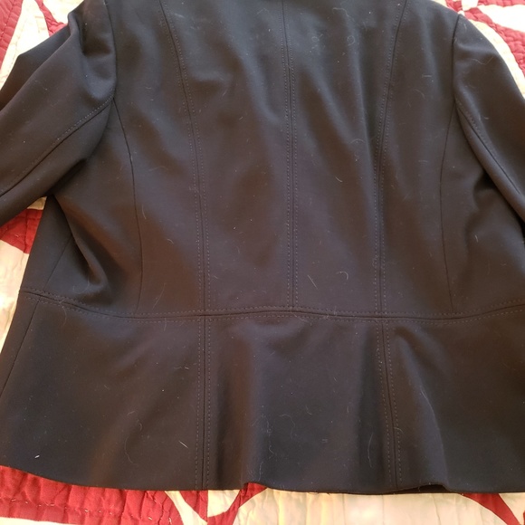 Talbots Navy Ponte Peplum Blazer sz 16 - Picture 6 of 7